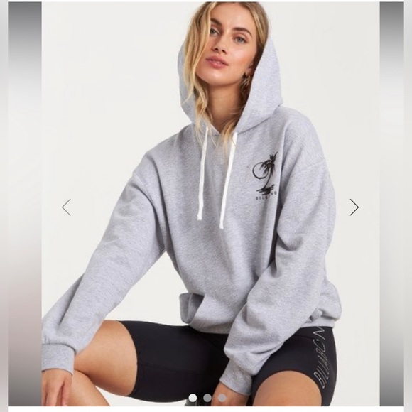 Billabong grey palm hoodie women’s- size S - Picture 2 of 6
